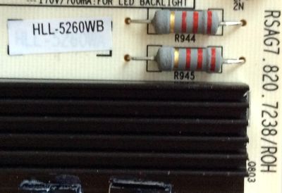 FUENTE DE PODER / SHARP 209804 / HLL-5260WB / RSAG7.820.7238/ROH / CQC13134095636 / PANEL HD550K3U82-K1\S3\GM\ROH 212684 / MODELOS 55H6D​ / 55H7D / LC-55P7000U / LC-55P620U - Imagen 3