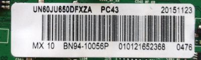 MAIN / SAMSUNG BN94-10056P / BN97-10062C / BN41-02344D / SUSTITUTAS BN94-08935A, BN94-09019U, BN94-10520N / MODELO UN60JU650DFXZA HD01 / PANEL CY-GJ060HGSV1H	 - Imagen 2