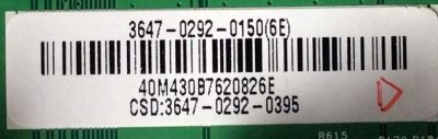 MAIN / VIZIO 3647-0292-0150 / 0171-2272-3256 / MODELO E470VL LAQKHFAM / PANEL LC470WUH (RC)(A1)	 - Imagen 2