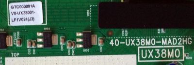 MAIN / FUENTE / (COMBO) / TCL GTC000091A / 40-UX38M0-MAD2HG / UX38M0 / V8-UX38001-LF1V024(J2) / MODELO 32S3750TLAA	 - Imagen 2