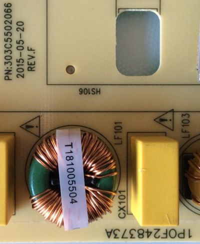 FUENTE DE PODER / JVC 1010032666 / 303C5502066 / 1010032666-03094 / TV5502-ZC02-01 / MODELO LT-43EM75	 - Imagen 2