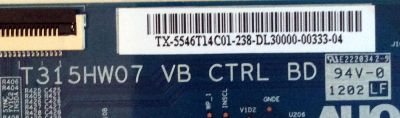 T-CON / SANYO 55.46T14.C01 / 5546T14C01 / T315HW01 / 31T14-C0J / MODELO DP46142 SSD46TT-00 / T460HVN01.0	 - Imagen 2
