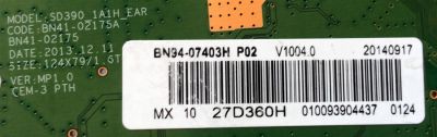MAIN / SAMSUNG BN94-07403H / BN97-08314U / BN41-02175A / MODELO LS27D360HSY/ZA / PANEL CY-MH270BGLV1H - Imagen 2