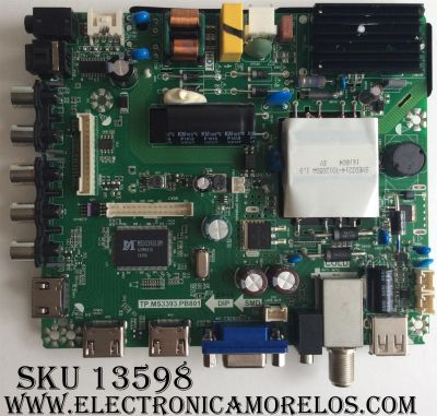 MAIN / FUENTE / (COMBO) ELEMENT L16052942 / SY16198 / TP.MS3393.PB801 / MODELO ELEFW3916 / PANEL T390XVN01.0	