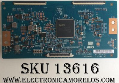 T-CON PARA TV VIZIO /NUMERO PARTE 55.43T03.C05 / 5543T03C05 / 43T03-C00 / T430QVN01.0 / SUSTITUTA 5543T03C01 / 55.43T03.C01 / PANEL TPT430H3-QVN01-U REV:S000A / MODELO M43-C1 LTTWSPCR / M43-C1 LTTWSPAR / L434UCNN / 43UP130 / WD42UT4490 / LC-43UB30U