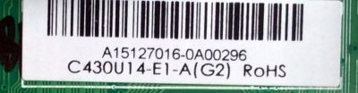 MAIN / HITACHI A15127016 / T.MS3458.U751 / E157925 / 2025A001A0 / PANEL C430U14-E1-A(G2) / MODELO LU43V809 - Imagen 2