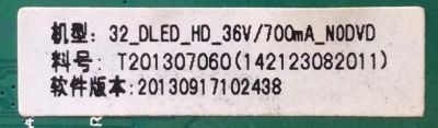 MAIN / FUENTE / (COMBO) / SCEPTRE 142123082011 / TP.RSC8.P7A / T201307060 / MODELO X32 X325BV-FMDR / PANEL T320HVN01.2	 - Imagen 3