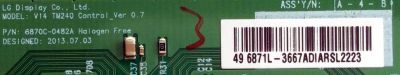 T-CON PARA TV / NUMERO DE PARTE 6871L-3667A / 6870C-0482A / 3667A / DISPLAY LC490DUK (SG)(E1) / MODELO M492I-B2 / M492I-B2 LWJJRAAQ - Imagen 2