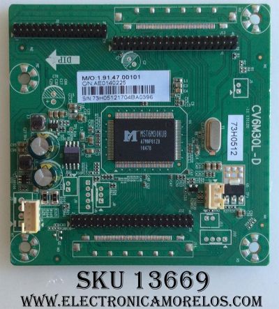 TARJETA INTERFACE / RCA 73H0512 / CV6M30L-D / AE0140225 / MODELO RLED6090	