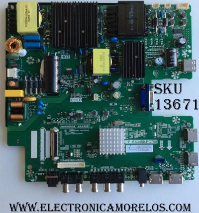 MAIN / SCEPTRE A16090235 / TP.MS3458.PC758 / MODELO U55 / PANEL HV550QUB-B11	