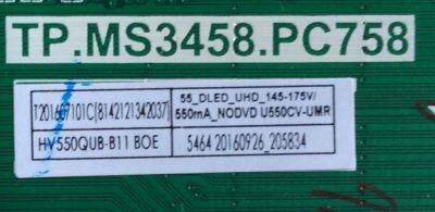 MAIN / SCEPTRE A16090235 / TP.MS3458.PC758 / MODELO U55 / PANEL HV550QUB-B11	 - Imagen 3