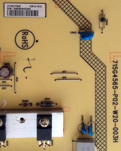FUENTE VIZIO ADTV12417XA2 / 715G4565-P02-W20-003H / SUSTITUTAS ADTV12419XZN / ADTVA2419XZ8 / ADTVA2419AAY / ADTVA2419XAY / ADTVB2419AD2 / PANEL T460HB01 V.1 / MODELOS M3D460SR / M3D420SR / M3D421SR / E420VT / NS-42E760A12 / NS-46E790A12 / LE42S605 - Imagen 2