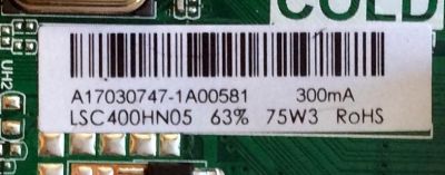 MAIN / FUENTE / (COMBO) / PROSCAN A17030747 / TP.MS3553.PB855 / MODELO PLDEDV4018-C / PANEL LSC400HN05	 - Imagen 2