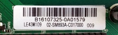 MAIN / FUENTE / (COMBO) / HITACHI B16107325 / TP.MS3393.PB785 / 3MS93AX16 / 02-SM893A-C017000 / MODELO LE43M109	 - Imagen 2