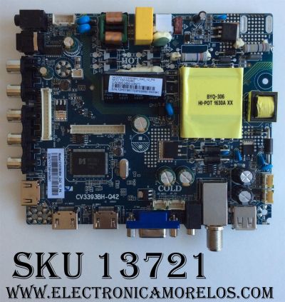 MAIN / FUENTE / (COMBO) ELEMENT 72H0186 / 890-M00-03N77 / 10016380 / CV3393BH-Q42 / CV3393BH_Q42_12_P4 / MODELO ELFW5017	