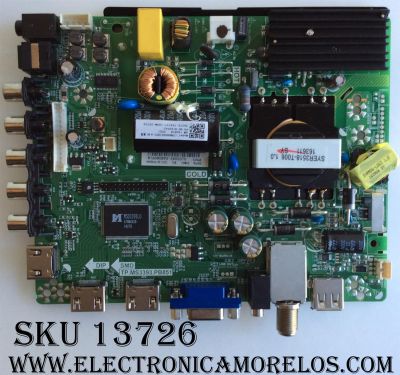 MAIN / FUENTE / (COMBO) HISENSE 160818 / G163442 / R16080890 / TP.MS3393.PB851 / LTDN40D50US / MODELO 40H3B / PANEL V400HJ6-PE1(C3)	