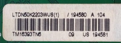 MAIN / HISENSE 194580 / RSAG7.820.6841/ROH / LTDN50K2203WUS(1) / 194581 / PANEL HD500DF-B54(020)B1\T1\S25\GM\ROH / MODELO 50H5C - Imagen 2