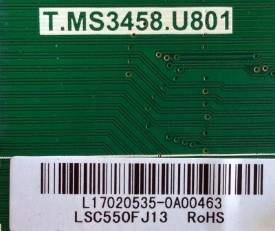 MAIN / RCA L17020535 / T.MS3458.U801 / AE0010756 / 2605372A0 / PANEL LSC550FJ13 / MODELO RTU5540-B / RLED5536-B-UHD - Imagen 2
