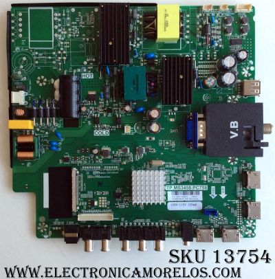 MAIN / SCEPTRE A16110607 / TP.MS3458.PC758 / BH-16348 / MODELO U40 SDIV58CB / PANEL LSC400FN02-W	