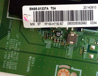 T-CON / SAMSUNG BN95-01337A / BN41-02133A / BN97-07995A / MODELO UN60H7150AFXZA HH01 / PANEL CY-LH060DSSV2H-FW37	 - Imagen 2