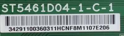 T-CON PARA TV TCL / NUMERO DE PARTE 34291100360311 / ST5461D04-1-C-1 / 34.29110.036 / 3429110036 / PANEL K550WDR1 / MODELO 55L621U - Imagen 2