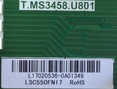 MAIN / SCEPTRE L17020536 / T.MS3458.U801 / AE0010756 / MODELO U55 / PANEL LSC550FN17	 - Imagen 2