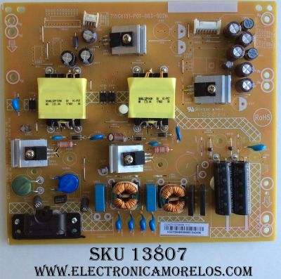 FUENTE DE PODER / VIZIO ADTVG2708AB9 / 715G6131-P01-003-002H / (Q)ADTVG2708AB9 / VG2708AB9 / PANEL TPT400LA-HN02.S REV:S801U / MODELOS D40F-E1 / D40F-E1 LTTEVVKT / D40F-E1 LTTEVVAT
