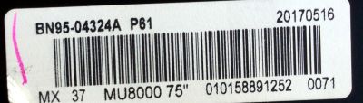 T-CON / SAMSUNG BN95-04324A / BN41_02573A / BN97-12640A /PANEL CY-GM075FGLV1H JW20 / CY-GM075FGLV2H  MODELO UN75MU630DFXZA FA01 /  UN55ES8000FXZA TS01 / UN75MU6070FXZA FA02 / UN75MU6300FXZA FA01  - Imagen 2