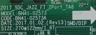 T-CON / SAMSUNG BN95-04324A / BN41_02573A / BN97-12640A /PANEL CY-GM075FGLV1H JW20 / CY-GM075FGLV2H  MODELO UN75MU630DFXZA FA01 /  UN55ES8000FXZA TS01 / UN75MU6070FXZA FA02 / UN75MU6300FXZA FA01  - Imagen 3