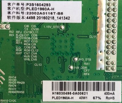 MAIN / FUENTE (COMBO) / PROSCAN  H16030495 / TP.MS3393A.PA671 / P3S1604293 / MODELO PLDED1960A-H - Imagen 2