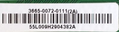 DRIVER / VIZIO 3665-0072-0111 / 0171-2471-0122 / 3665-0072-0111(2A) / 55L009H2904382A / MODELO M65-E0	 - Imagen 2