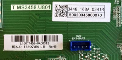 MAIN / HITACHI L16074458 / T.MS3458.U801 / 50020345800070 / L16074458-0A00312 / 102160703296 / MODELO 55L6 - Imagen 3