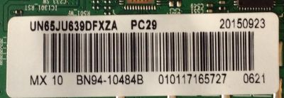 MAIN PARA TV SAMSUNG / NUMERO DE PARTE BN94-10484B / BN41-02443A / BN97-10095G / BN9410484B / PARTES SUSTITUTAS BN94-10702R / BN94-10702P / BN94-08944C / PANEL CY-GJ065HGLV8H / MODELO UN65JU639 / UN65JU639DFXZA VH02 - Imagen 2