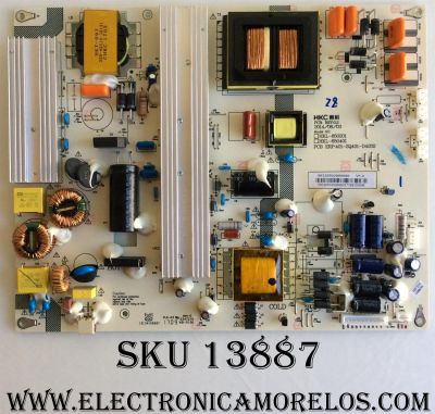 FUENTE DE PODER  HITACHI 50326502000060 V1.2 / 50326502000060 / 401-2Q401-D4202 / HKL-650201 / HKL-650401 / CQC13134100687 / MODELOS 65K3 / LE65K6R9 / SLED6516