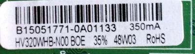 MAIN / FUENTE / (COMBO) / B15051771 / TP.MS3393.PB812 / B15051771-0A01133 / T201505009 / PANEL HV320WHB-N00 - Imagen 2