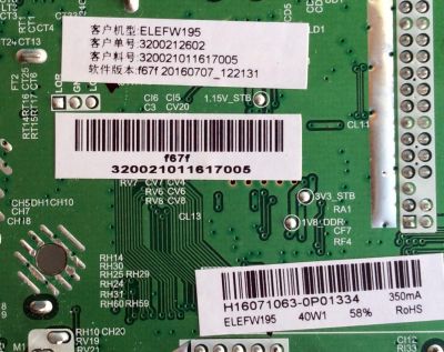 MAIN / FUENTE (COMBO) / ELEMENT H16071063 / TP.MS3393A.PA671 / f67f / MODELO ELEFW195	 - Imagen 2