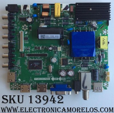 MAIN / FUENTE / (COMBO) / HITACHI 50043393B02100 / TP.MS3393.PB801 / 102160500828 / MODELO 39K3	