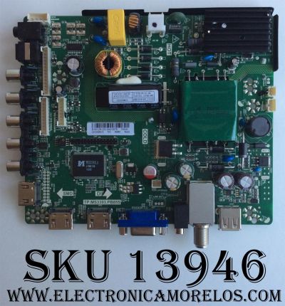 MAIN / FUENTE / (COMBO) / SCEPTRE B16128129 / TP.MS3393.PB855 / T201611087B / MODELO E32 / PANEL LSC320AN13	