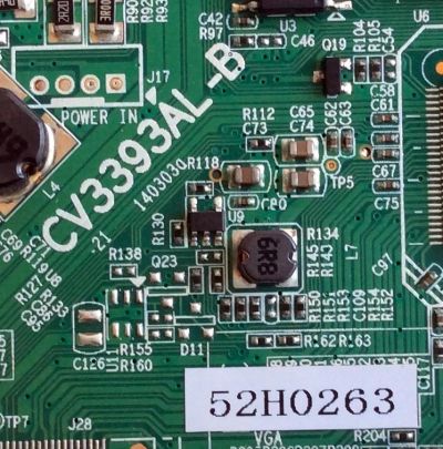 MAIN / ELEMENT 52H0263 / CV3393AL-B / 52H02631502YB0012 / MODELO ELEFW195 - Imagen 2