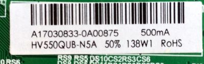 MAIN-FUENTE  / RCA A17030833 / TP.MS3458.PC757 / RTU5540 / MODELO RTU5540 / PANEL HV550QUB-N5A	 - Imagen 2