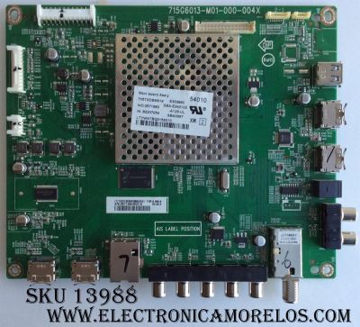 MAIN / VIZIO 756TXDCB02K055 / 715G6013-M01-000-004X / TXDCB02K0550001 / (T)TXDCB02K0550001 / MODELO E500I-A1 LTYWNTBQ / E500I-A1 LTYWNTBP / PANEL TPT500J1-HVN04 REV:S16SC	