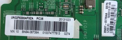 MAIN PARA TV SAMSUNG FHD ((SMART TV)) / NUMERO DE PARTE BN94-06739A / BN97-07704A / BN41-01958B / BN9406739A / PANEL CY-HF320CSLV1H / MODELO UN32F6300 / UN32F6300AFXZA US02 - Imagen 2