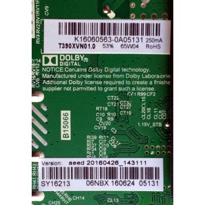 MAIN / FUENTE / (COMBO) / ELEMENT K16060563 / TP.MS3393.PB801 / SY16213 / VERSION AEED / MODELO ELEFW3916 / PANEL T390XVN01.0	 - Imagen 2