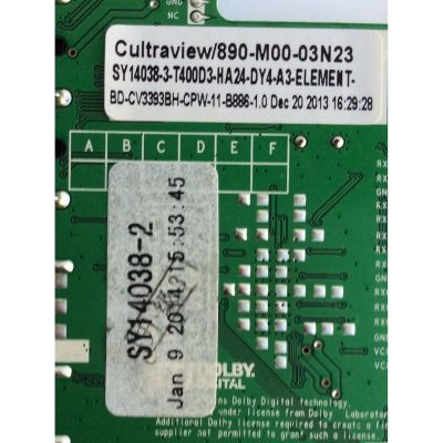 MAIN / ELEMENT 3CJ2990A / CV3393BH-CPW / 3CJ2990A H / SY14038 / 890-M00-03N23 / MODELO ELEFW408 / PANEL T400D3-HA24	 - Imagen 2