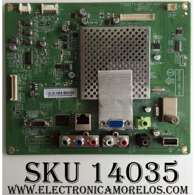 MAIN / VIZIO XFCB02K007 / 756TXFCB02K0070 / 715G6274-M01-001-004T / XFCB02K007020X / (Q)XFCB02K007020X / MODELO E24-C1 LTT6TGAR / PANEL TPM236H3-HGJL02 REV:SC1X	