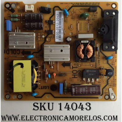 FUENTE DE PODER / VIZIO 0500-0512-2042 / PSEC-A211 / 050005122042 / 3PCR00159A / 0500-0512-2042R / MODELOS E320-A0 LAEKNLGP / E320I-A0 LAEKNLHP