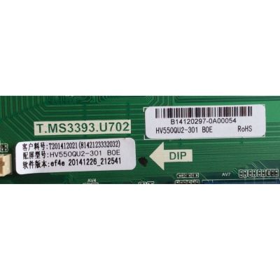 MAIN / PROSCAN B14120297 / T.MS3393.U702 / T201412021 / MODELO PLDED5515-UHD / PANEL HV550QU2-301	 - Imagen 2