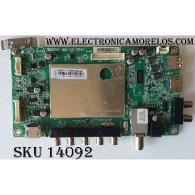 MAIN / VIZIO 756TXFCB02K0100 / XFCB02K010 / 715G6381-M01-001-004I / (Q)XFCB02K010020X / MODELO D32H-C1 LTTDTBAR / PANEL TPT315B5-0TU3A.Q REV:SPNB	