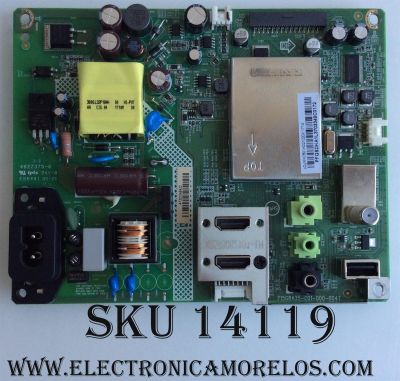 MAIN FUENTE (COMBO) PARA TV VIZIO / NUMERO DE PARTE 756TXHCB01K021 / XHCB01K021 / 715G8435-C01-000-004T / XHCB01K021020X / PANEL TPM236WH2-WHBN00.K REV:5940A / MODELO D24HN-E1 LTTUVSKT