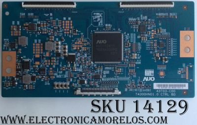 T-CON / SAMSUNG 55.43T03.C06 / 43T03-C00 / T430QVN01.0 / 5543T03C06 / MODELO UN43JU640DFXZA AH01 / PANEL CY-GJ043HGAV2H HW21 / T650QVN02.1-12V	